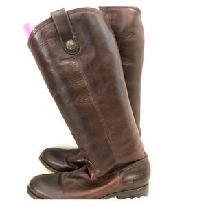 Frye High-calf Brown Leather Boots